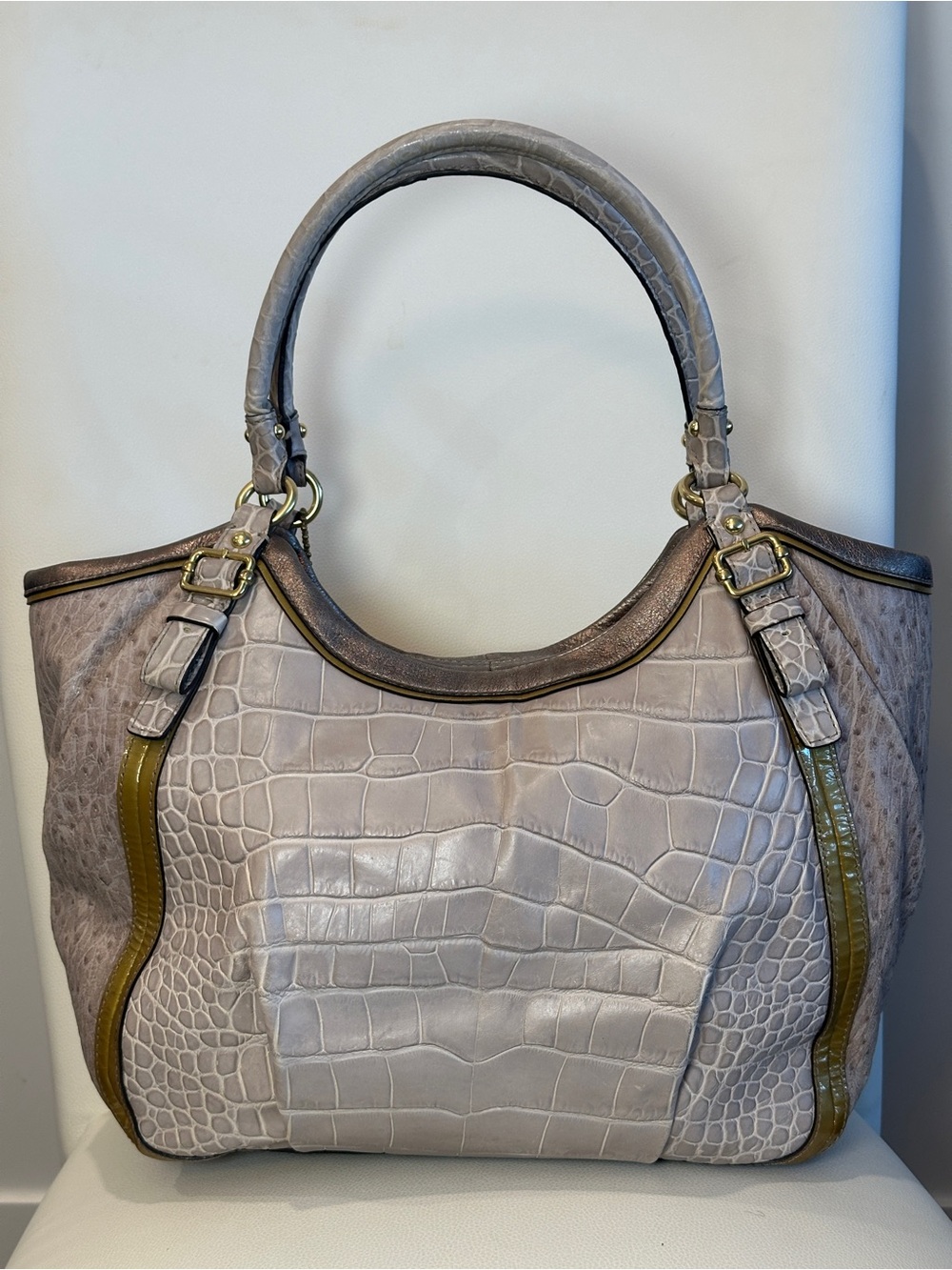 Coach Madison Abigail Exotic Embossed Leather Carryall Satchel Dust Bag - EUC - Picture 4 of 12